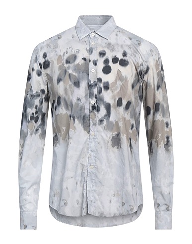 DONDUP Shirts Light grey 100% Cotton