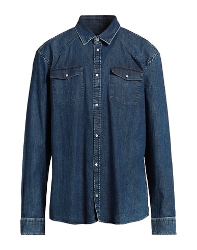 DONDUP Denim shirt Blue 98% Cotton, 2% Elastane