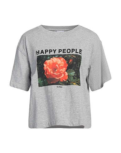 SUN 68 T-shirt Light grey 100% Cotton