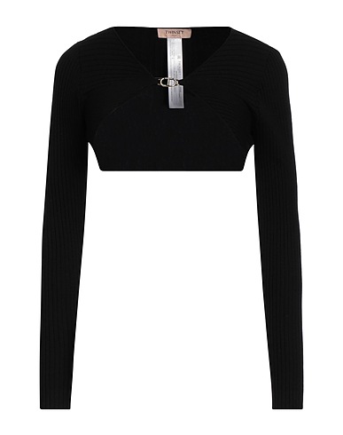 TWINSET Shrug Black 72% Viscose, 28% Polyester
