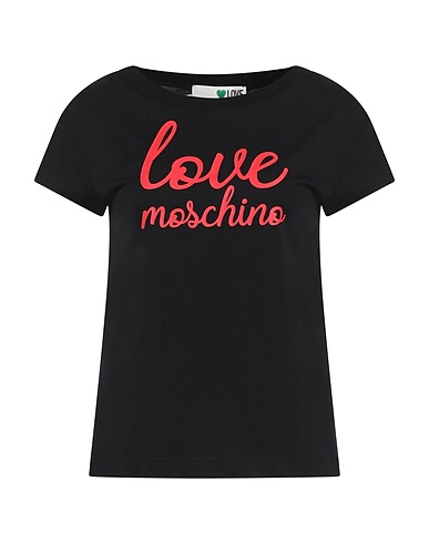 LOVE MOSCHINO T-shirt Black 100% Cotton, Elastane