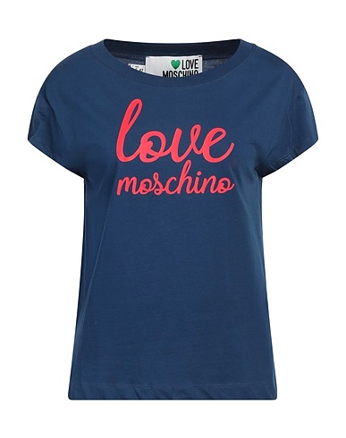 LOVE MOSCHINO T-shirt Blu navy 100% Cotone, Elastan
