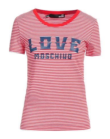 LOVE MOSCHINO T-shirt ROSSO 95% Cotton, 5% Elastane