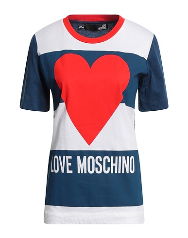 LOVE MOSCHINO 티셔츠 네이비 100% 코튼, 엘라스테인