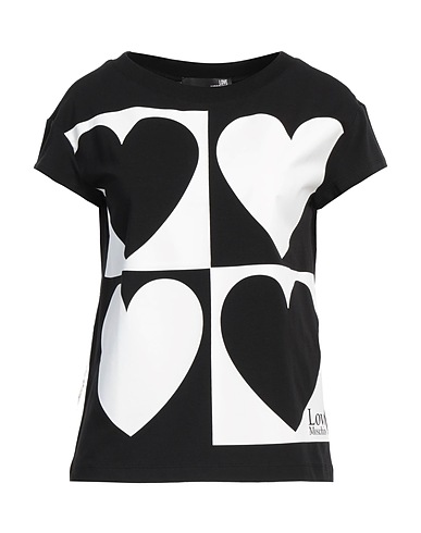 LOVE MOSCHINO T-shirt Black 95% Cotton, 5% Elastane