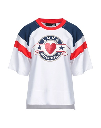 LOVE MOSCHINO T-shirt White 100% Cotton, Elastane