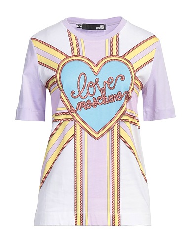 LOVE MOSCHINO T-shirt Lilac 100% Cotton, Elastane