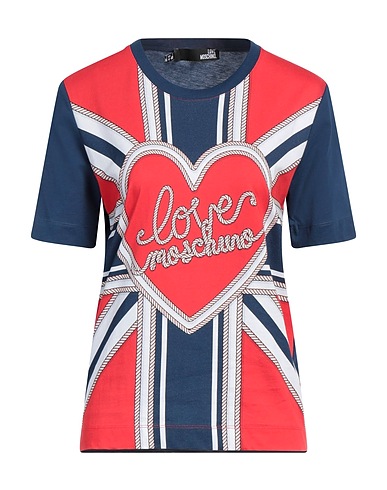 LOVE MOSCHINO T-shirt Blu navy 100% Cotone, Elastan