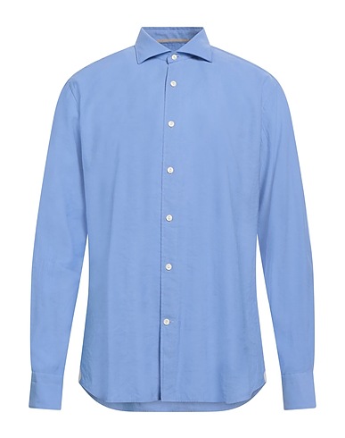 TINTORIA MATTEI 954 Solid colour shirt Light blue 90% Viscose, 10% Polyester