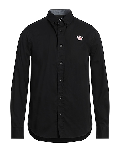 TRUE RELIGION Solid colour shirt Black 100% Cotton