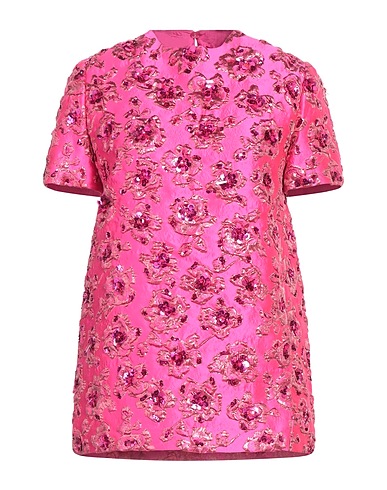 VALENTINO GARAVANI Top Fuchsia 65% Polyester, 14% Metallic fiber, 12% Polyamide, 9% Silk