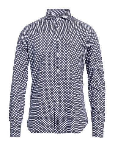 AGHO Patterned shirt Blue 100% Cotton