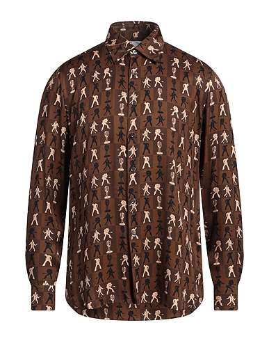 PT Torino Patterned shirt Brown 100% Viscose