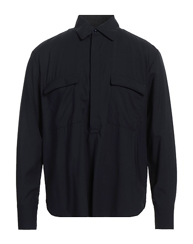 PT Torino Solid colour shirt Midnight blue 100% Virgin Wool