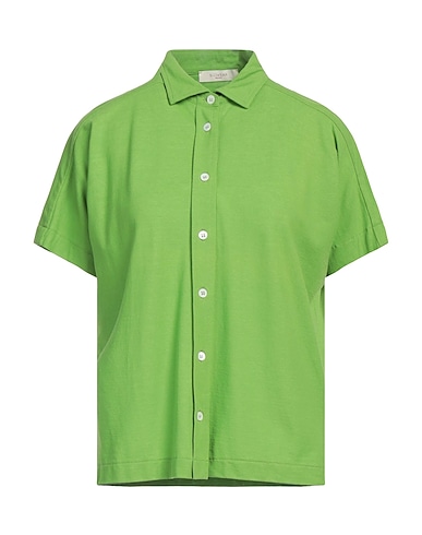 ZANONE Solid colour shirts & blouses BY SLOWEAR Green 100% Cotton