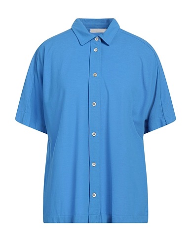 ZANONE Solid color shirts & blouses BY SLOWEAR Azure 100% Cotton