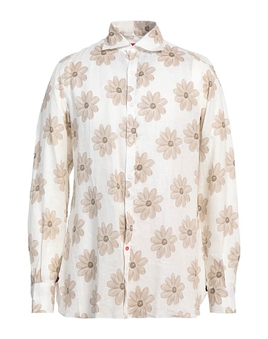 ISAIA Chemise en lin Blanc 100% Lin