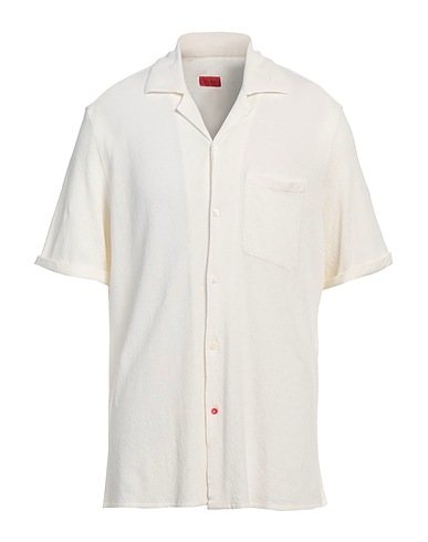 ISAIA 無地シャツ アイボリー コットン 100%