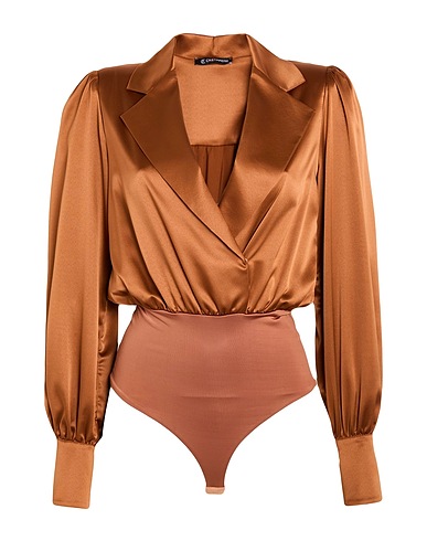 CRISTINAEFFE TOPWEAR Cammello 94% Poliestere, 6% Elastan