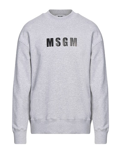 MSGM Sweatshirt Light grey 100% Cotton