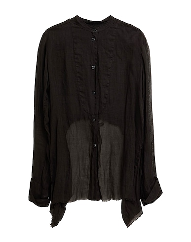 MASNADA Solid color shirts & blouses Black 100% Ramie
