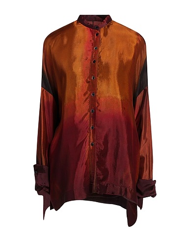 MASNADA Camicie  e bluse fantasia Senape 100% Viscosa