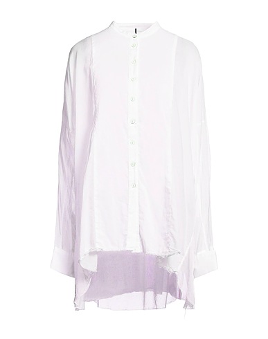MASNADA Solid colour shirts & blouses White 100% Cotton