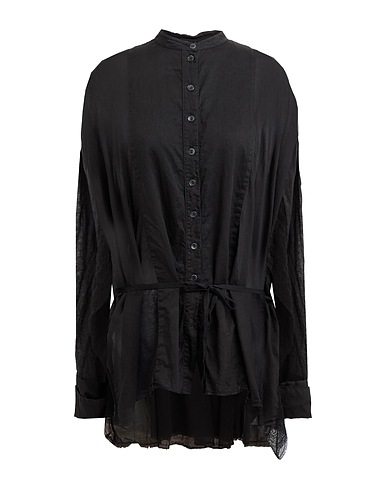 MASNADA Solid colour shirts & blouses Black 100% Cotton