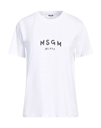 MSGM T-shirt White 100% Cotton