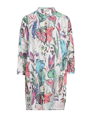 120% LINO Floral shirts & blouses White 100% Linen