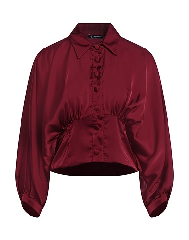 CRISTINAEFFE Solid colour shirts & blouses Burgundy 100% Polyester