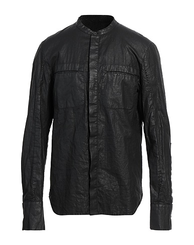 MASNADA Camicia in lino Nero 100% Lino