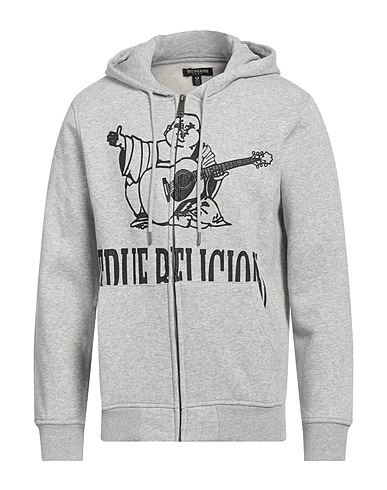 TRUE RELIGION Hoodie Hellgrau 80% Baumwolle, 20% Polyester