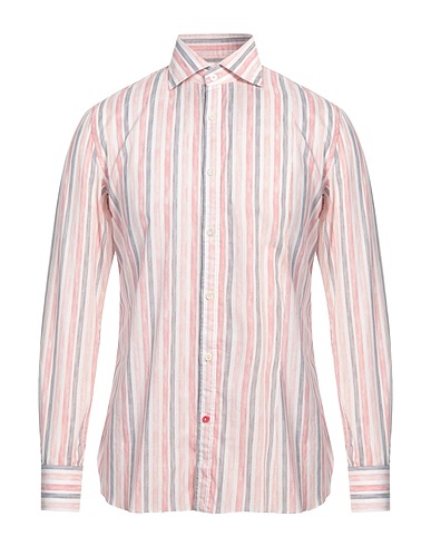 ISAIA Striped shirt Pink 100% Cotton