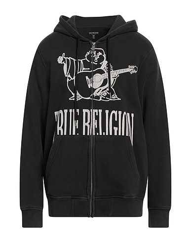 TRUE RELIGION Hooded track jacket  Charcoal 80% Cotton, 20% Polyester