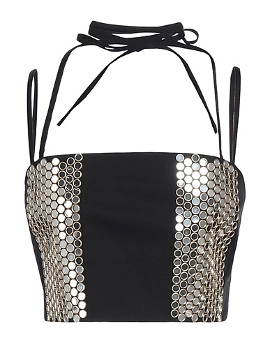 GIUSEPPE DI MORABITO Top Black 61% Cotton, 36% Polyamide, 3% Elastane