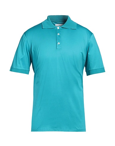 DANIELE FIESOLI Poloshirt Tūrkis 100% Baumwolle