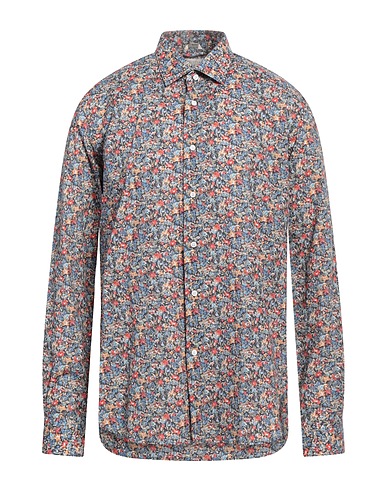 DEL SIENA Patterned shirt Navy blue 100% Cotton