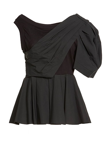 MEIMEIJ トップス ブラック コットン 100% / ポリウレタン