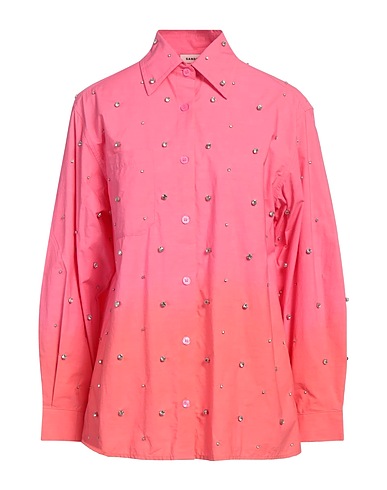 SANDRO Shirts Pink 100% Cotton, Glass