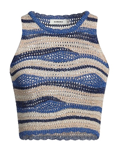 SANDRO Top Blue 81% Viscose, 19% Metallic fiber