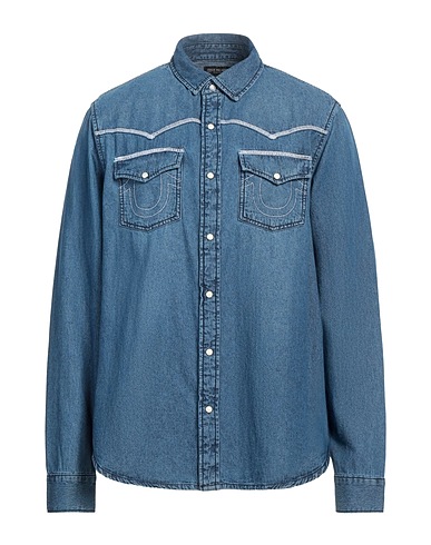 TRUE RELIGION Denim shirt Blue 100% Cotton