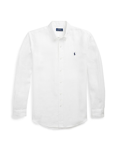 POLO RALPH LAUREN Linen shirt SLIM FIT LINEN SHIRT White 100% Linen