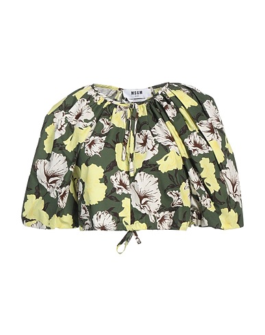 MSGM Top Verde militare 100% Cotone