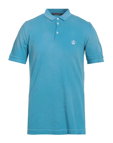 DOLCE&GABBANA Polo shirt Azure 100% Cotton