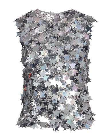 MSGM Top Grigio 100% Cotone