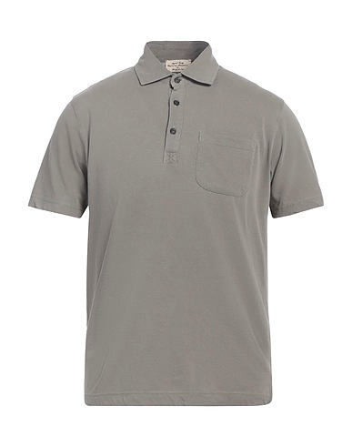 HERITAGE Polo shirt Grey 94% Cotton, 6% Elastane