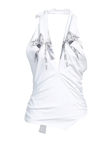MSGM Top Bianco 100% Cotone