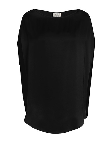 OTTOD'AME Top Black 100% Viscose, Acetate, Silk