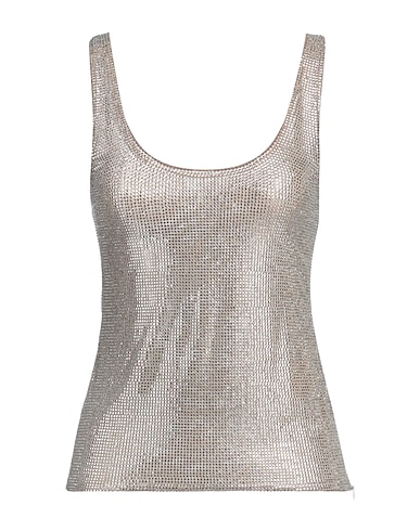 GIUSEPPE DI MORABITO Top Silver 82% Polyamide, 18% Elastane